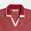 LETREND MEN'S DOUBLE COLLAR POLO SHIRT - REGULAR FIT - RED
