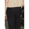 Men’s Black Straight-Fit Trousers – LETREND with Hidden Elastic Waistband