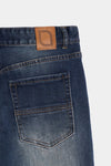 Men’s Stretch Washed Jeans – LETREND Versatile Straight Fit – Medium Blue